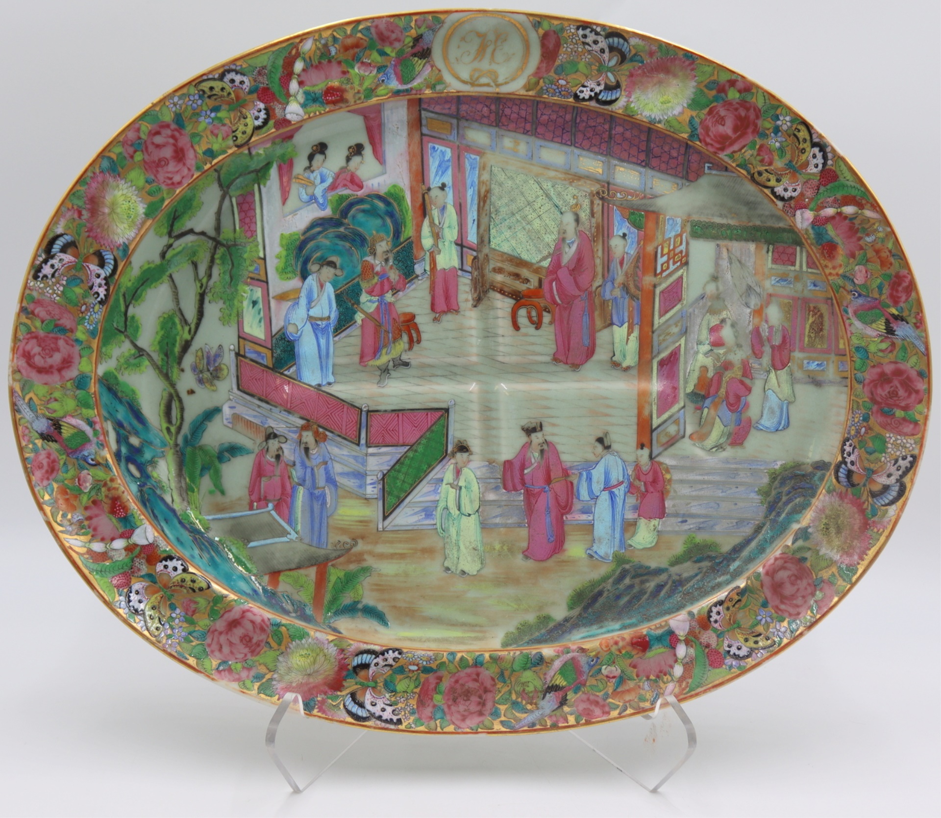 CHINESE EXPORT FAMILLE ROSE PLATTER  3be2af