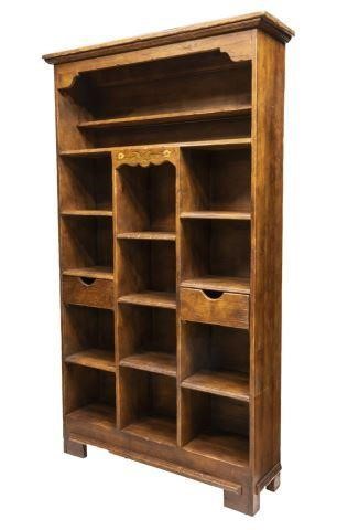 RUSTIC OAK DISPLAY MULTI-SHELF