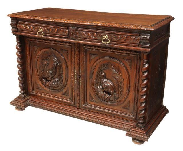 FRENCH HENRI II STYLE CARVED OAK 3be2c2