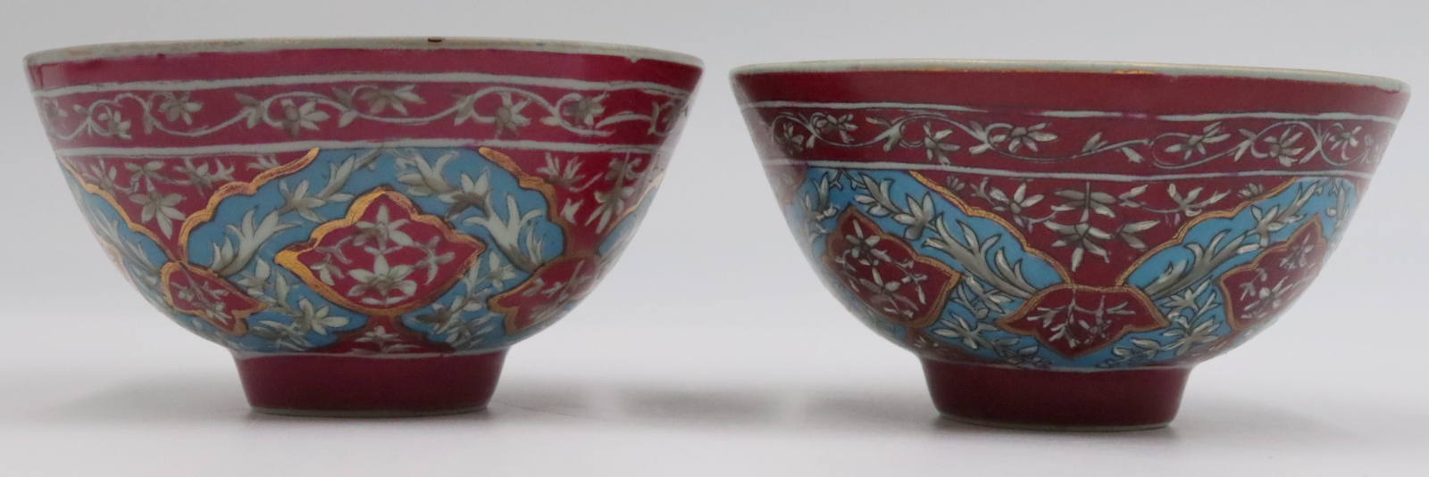 PAIR OF ENAMEL AND GILT DECORATED 3be2fb