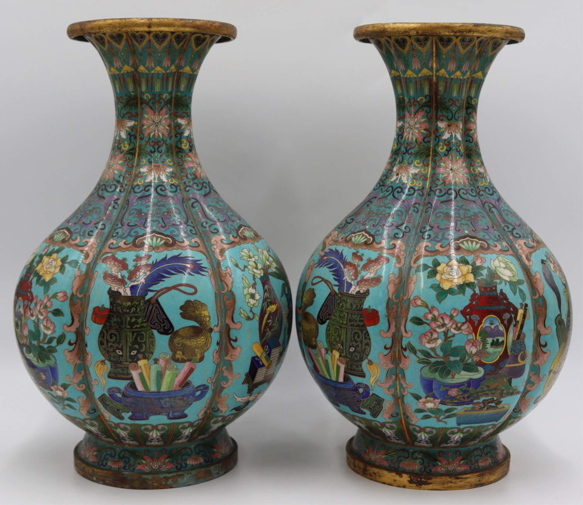 PAIR OF CHINESE GILT DECORATED