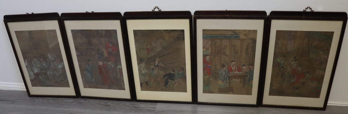  5 BEAUTIFULLY FRAMED CHINESE 3be324