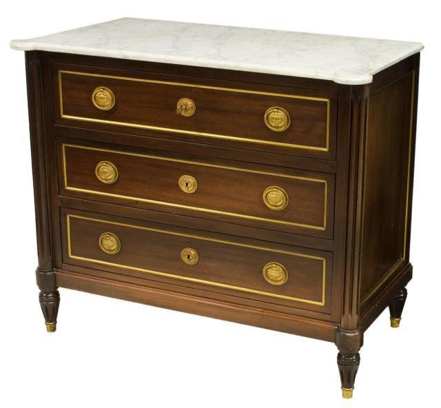 FRENCH LOUIS XVI STYLE MARBLE TOP 3be33b