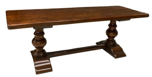 FRENCH OAK TRESTLE DINING TABLE  3be349