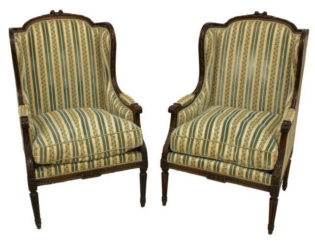  2 LOUIS XVI STYLE UPHOLSTERED 3be364