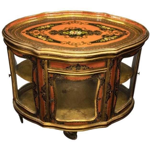 VENETIAN PARCEL GILT PAINTED TRAY TOP 3be36d