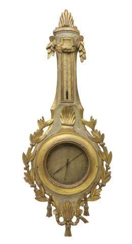 FRENCH CARVED GILTWOOD BAROMETER