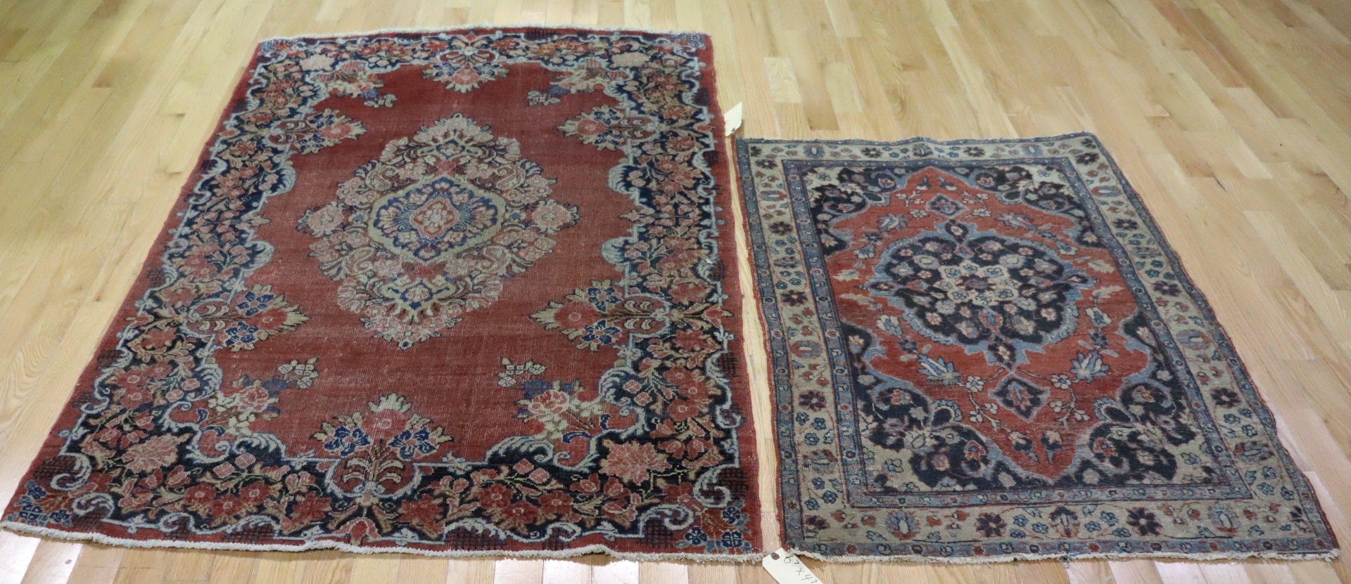 2 ANTIQUE AND FINELY HAND WOVEN