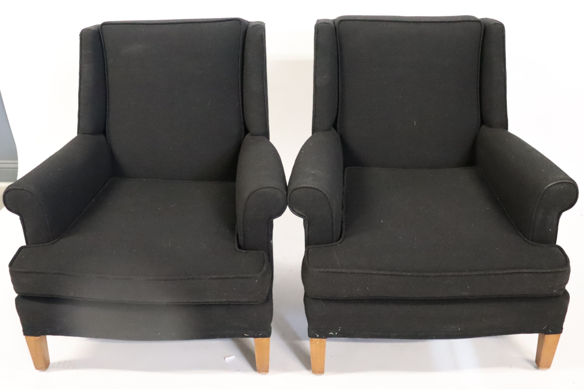 MIDCENTURY PAIR OF UPHOLSTERED