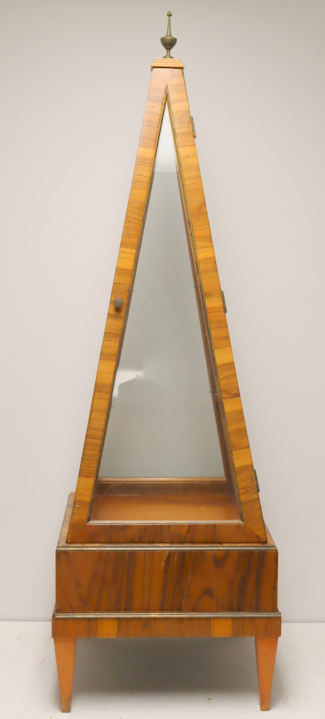 ANTIQUE PYRAMID FORM VITRINE ON 3be3c4