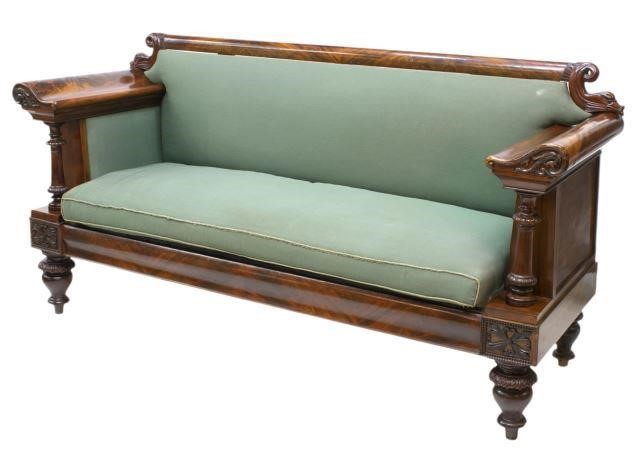 ANTIQUE DANISH UPHOLSTERED MAHOGANY