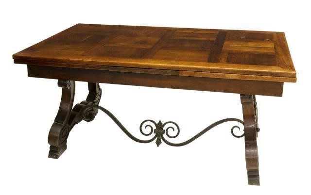 SPANISH STYLE OAK DRAW LEAF DINING 3be448