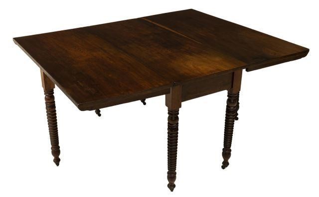 AMERICAN VICTORIAN DROP SIDE TABLE,