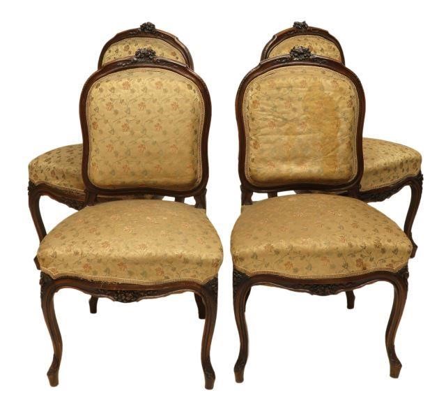  4 FRENCH LOUIS XV STYLE UPHOLSTERED 3be45e