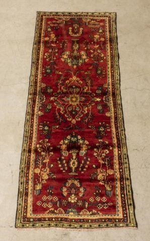 HAND-TIED PERSIAN HAMADAN RUNNER,