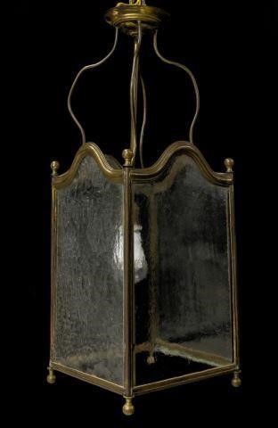 ITALIAN BRASS & GLASS SINGLE-LIGHT