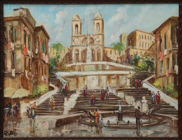 FRAMED ITALIAN OIL PAINTING TRINITA 3be593