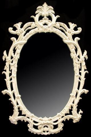 ROCOCO STYLE WHITE PAINTED OVAL