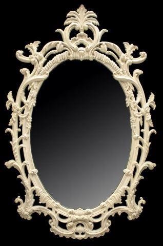ROCOCO STYLE WHITE PAINTED OVAL