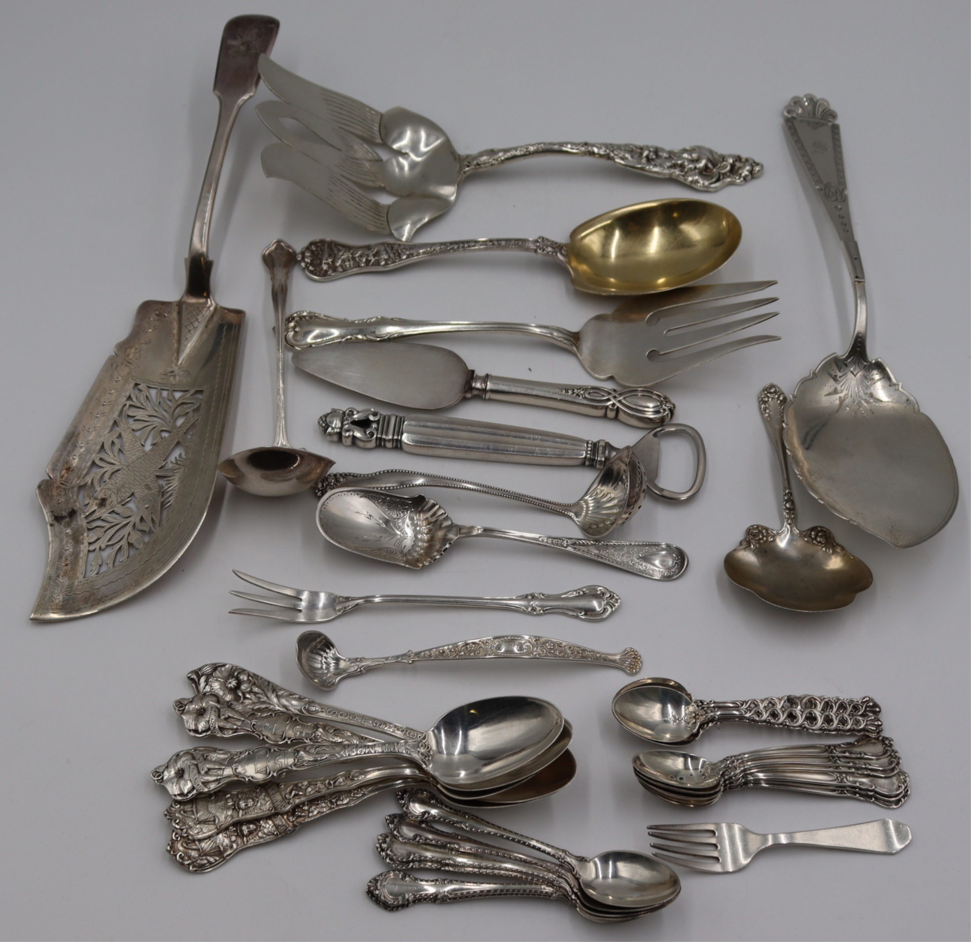 STERLING. ASSORTED GROUPING OF