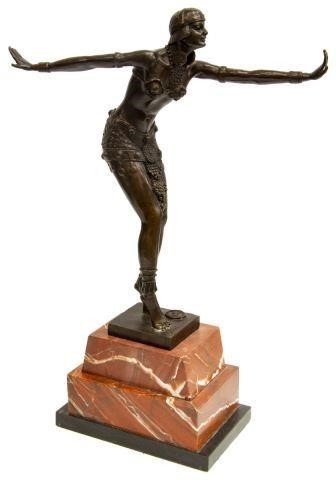 AFTER CHIPARUS ART DECO STYLE BRONZE 3be629