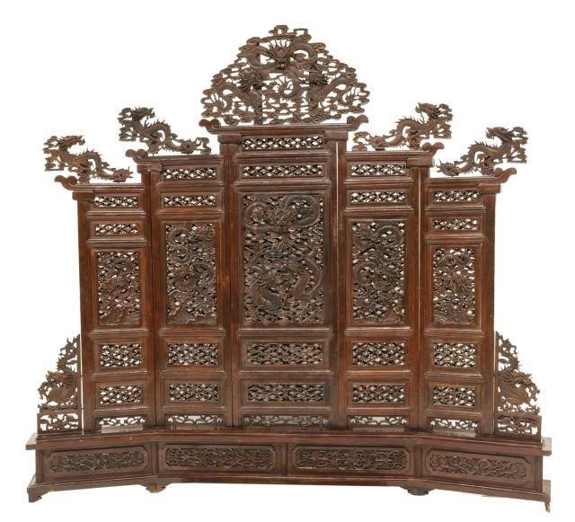 ASIAN CARVED HARDWOOD STANDING 3be661