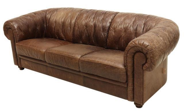 ITALIAN PIQUATTRO LEATHER CHESTERFIELD 3be677