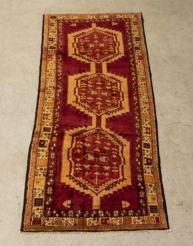 HAND-TIED PERSIAN MESHKIN RUNNER,