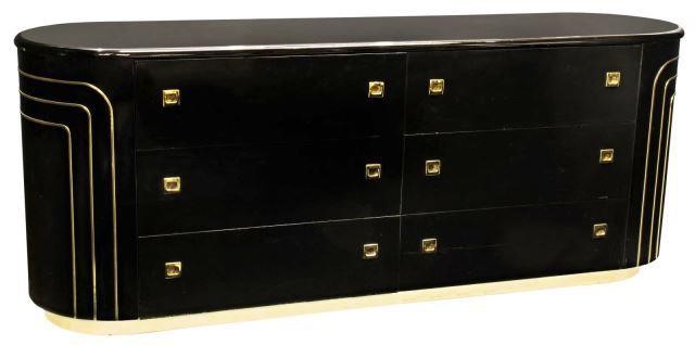 ITALIAN MODERNIST BLACK LACQUER