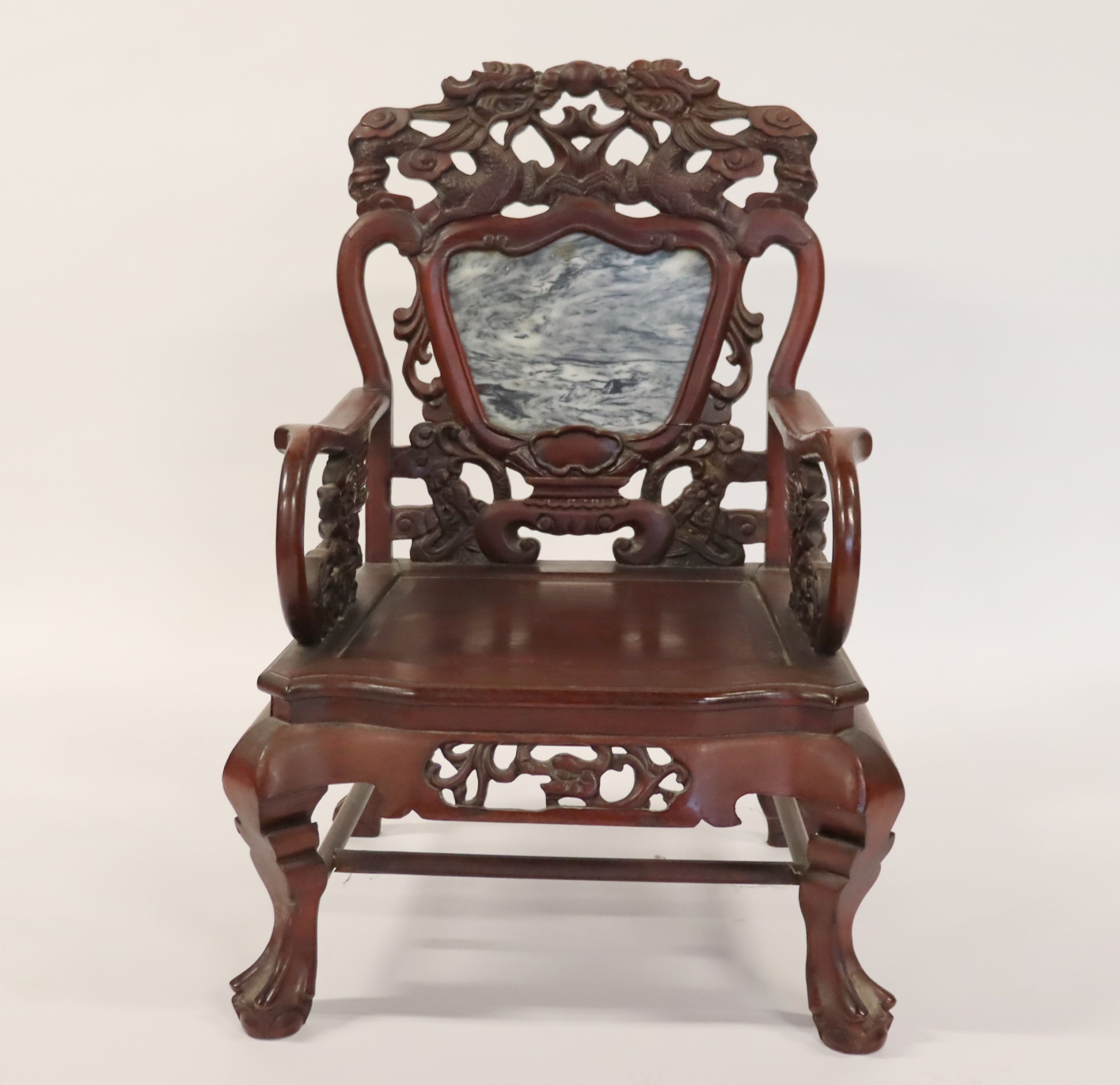 ANTIQUE CARVED CHINESE HARDWOOD