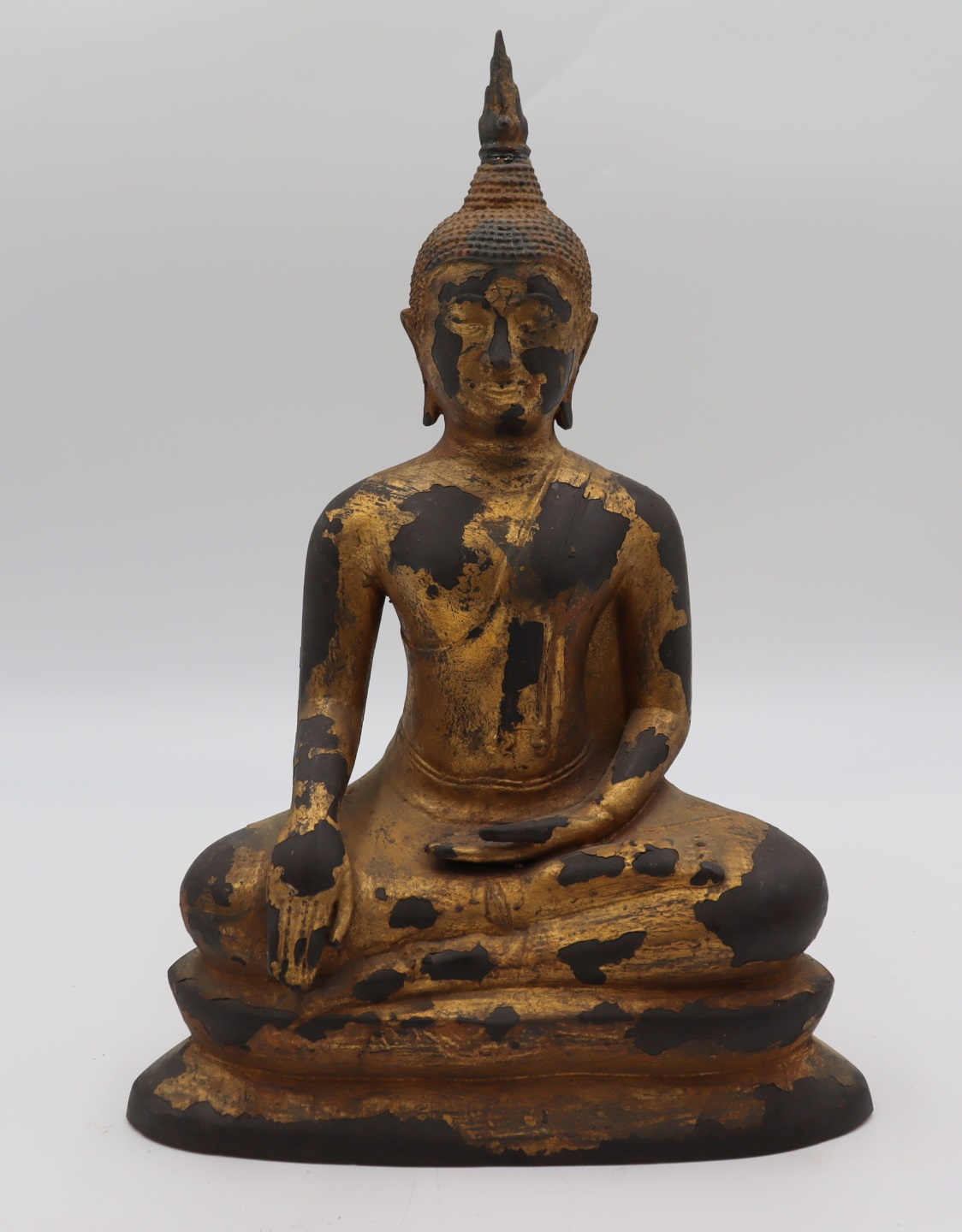 ANTIQUE CHINESE GILT BRONZE SEATED