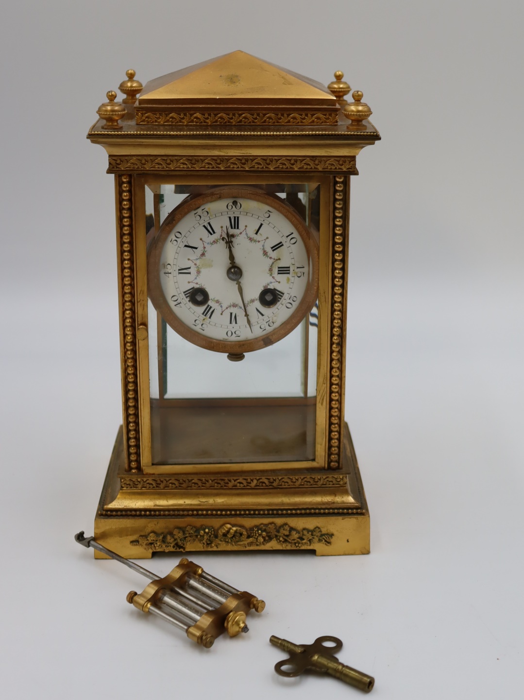 FRENCH BRONZE CARRIAGE CLOCK WITH