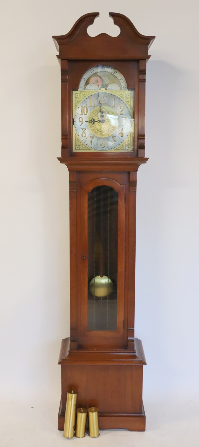 ANTIQUE TALL CASE CLOCK WITH MOONPHASE  3be8a4