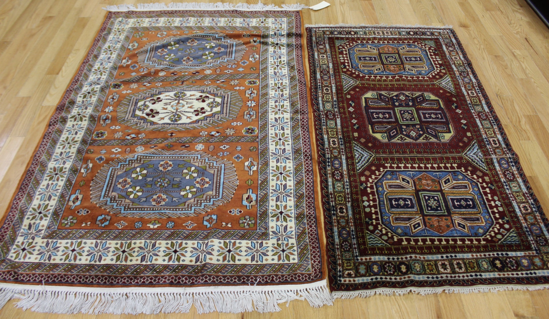 2 VINTAGE AND FINELY HAND WOVEN