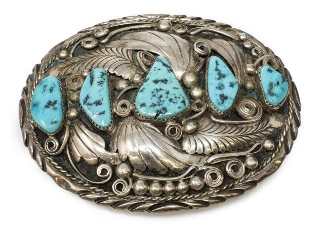 NAVAJO GILBERT ADEKY SILVER TURQUOISE 3be909