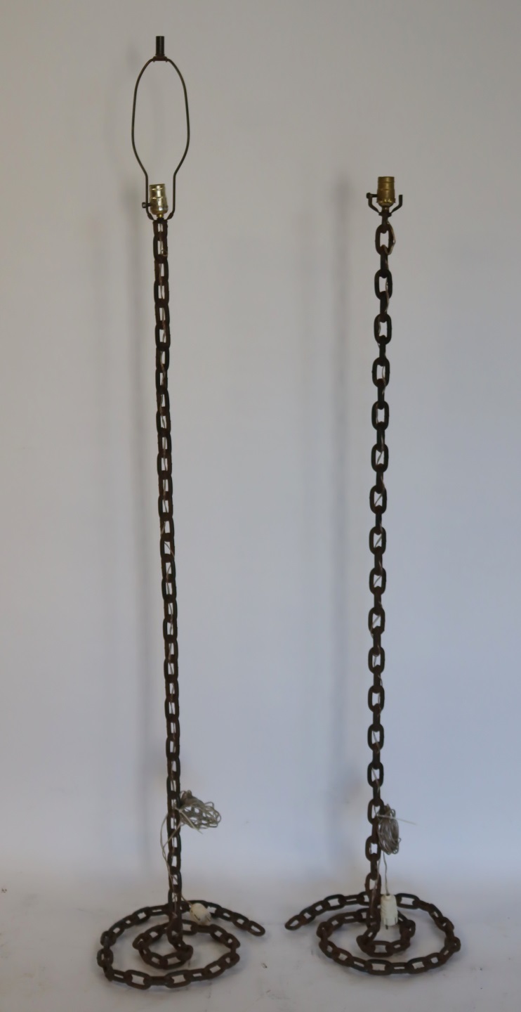 MIDCENTURY PAIR OF IRON ROPE FORM 3be94e