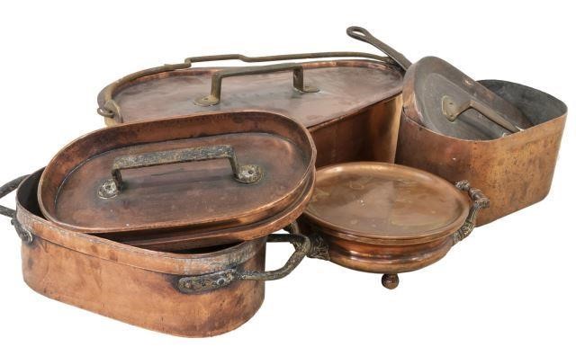 (4) COLLECTION OF FRENCH COPPER COOKWARE(lot