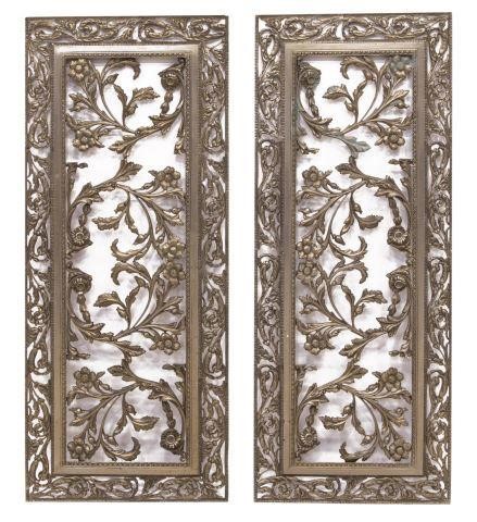 (2) ARCHITECTURAL CAST METAL DECORATIVE