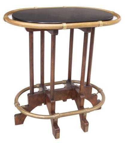 FRENCH SHIP'S BAR TABLE, BRASS