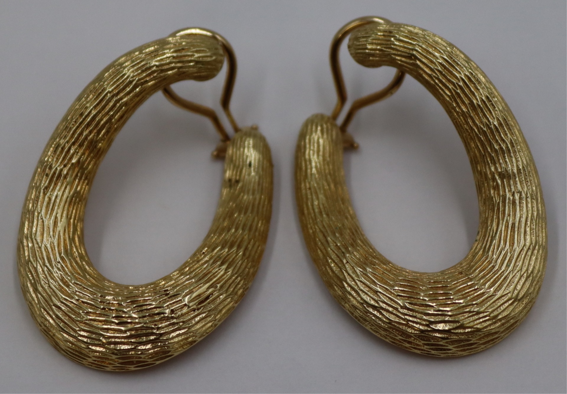 JEWELRY. PAIR OF SIGNED 14KT GOLD
