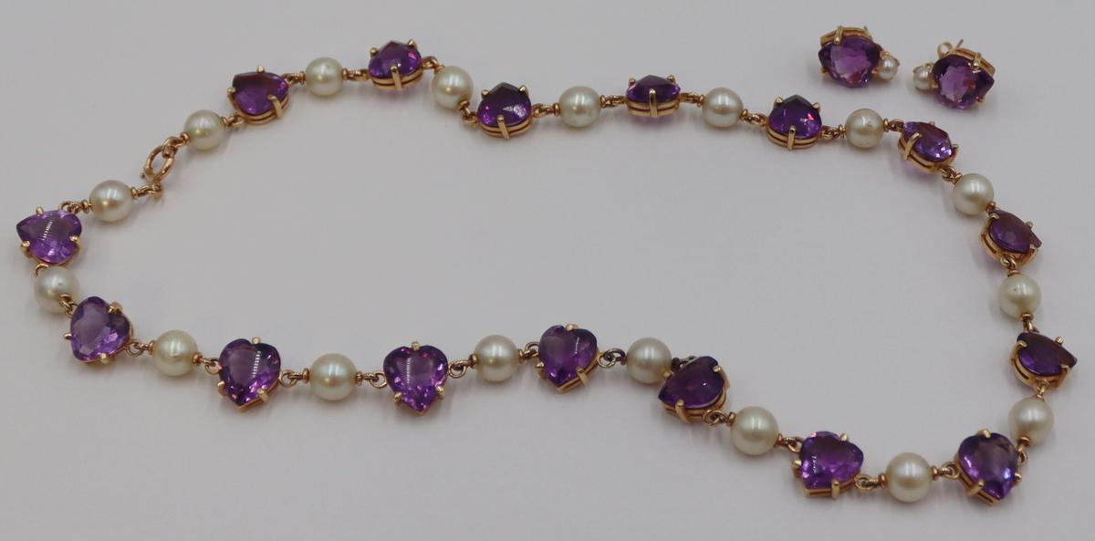 JEWELRY 14KT GOLD AMETHYST AND 3bea5d