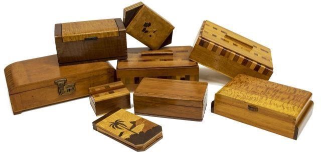 (9) COLLECTION OF WOODEN CIGAR
