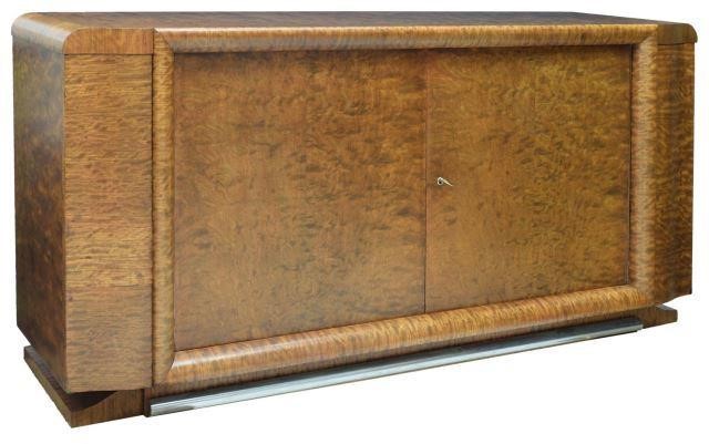 FRENCH ART DECO FIGURED WOOD SIDEBOARDFrench 3beb17