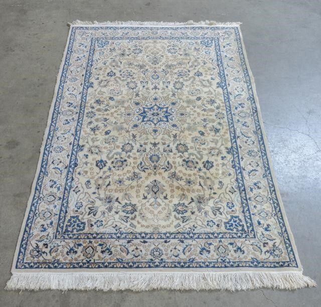 HAND-TIED NAIN RUG, 6'5" X 3'9"Hand-tied