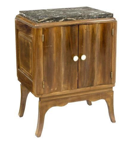 FRENCH ART DECO MARBLE TOP BEDSIDE 3beb31