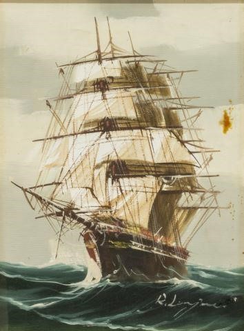 RENATO LONGAESI (B.1931) SHIP AT