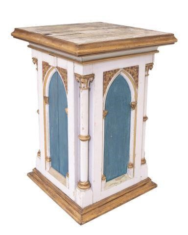 GOTHIC REVIVAL PARCEL GILT PAINTED