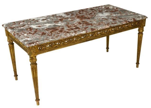 FRENCH LOUIS XVI STYLE MARBLE TOP 3bebf0