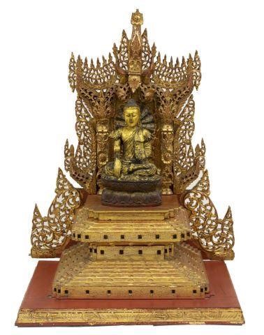 LARGE BUDDHIST PARCEL GILT RED 3bec19