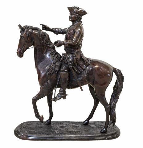 MAITLAND SMITH BRONZE HORSE & RIDER,